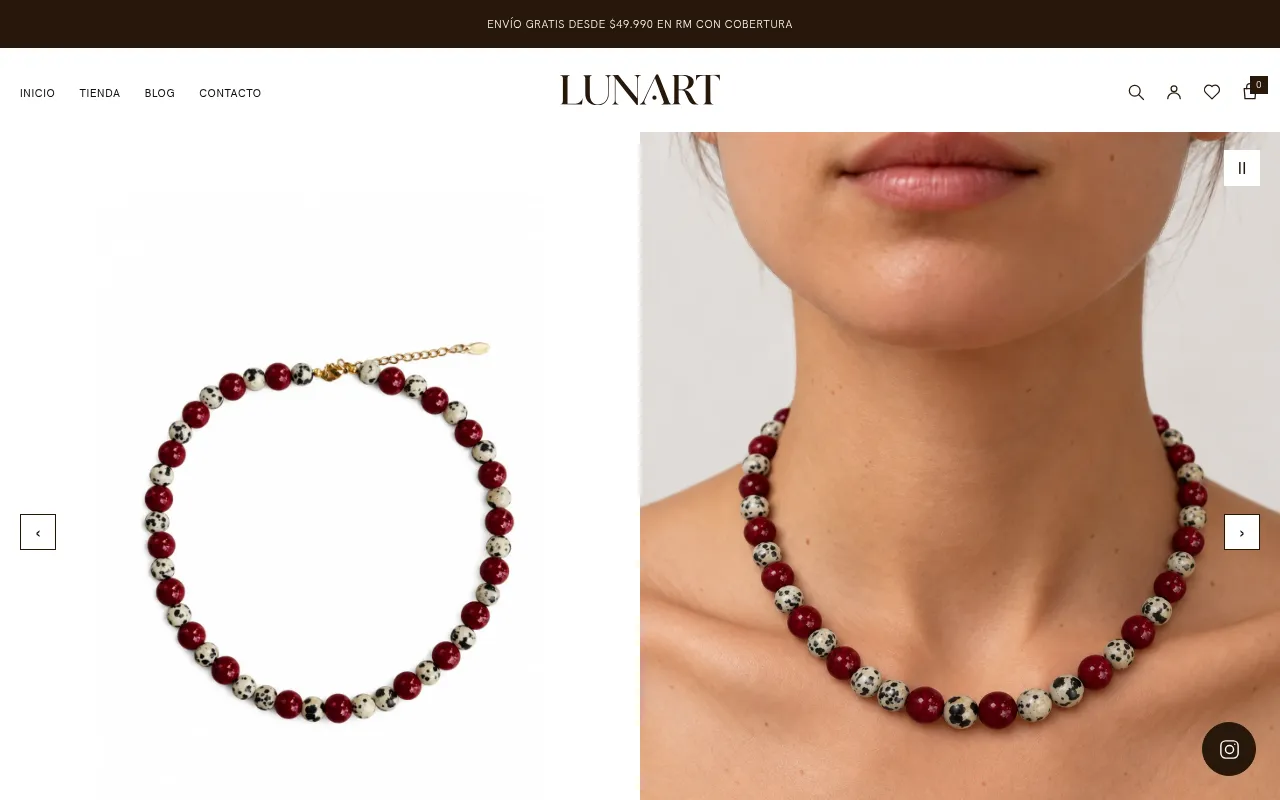 Screenshot of lunart.cl