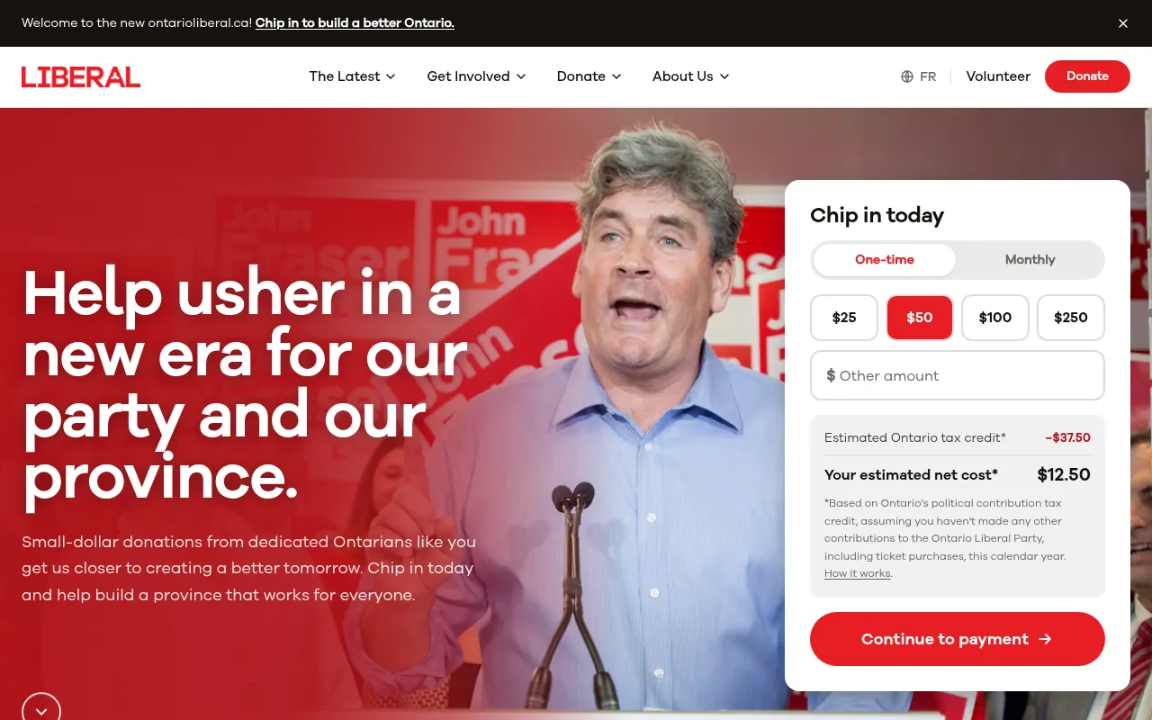 Screenshot of ontarioliberal.ca