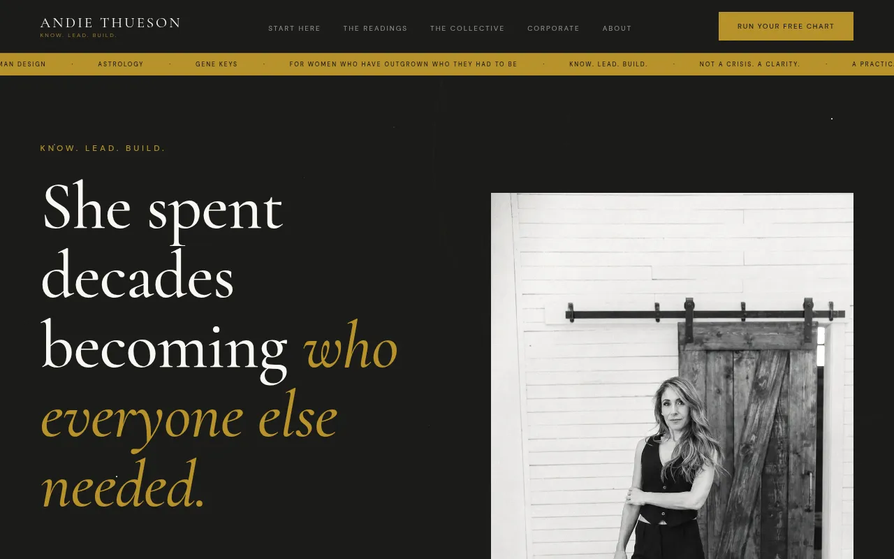 Screenshot of andiethueson.com