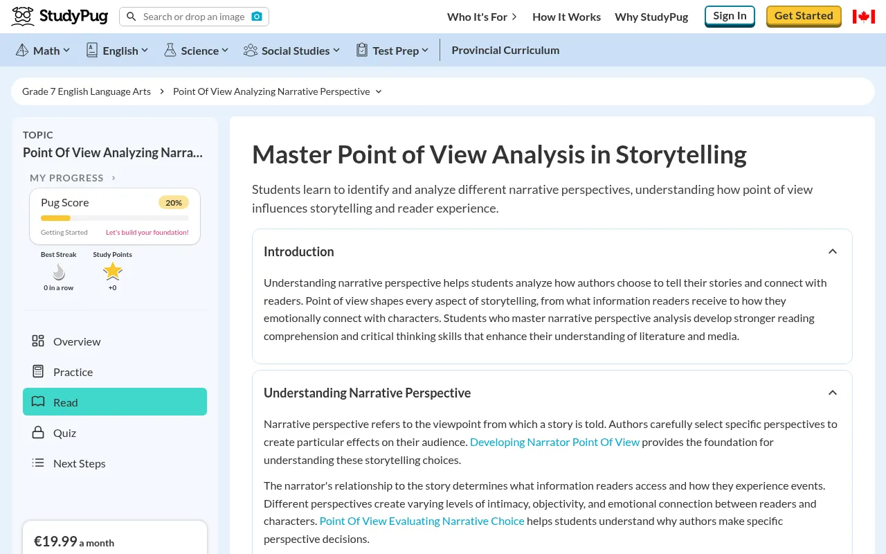 Screenshot of studypug.com