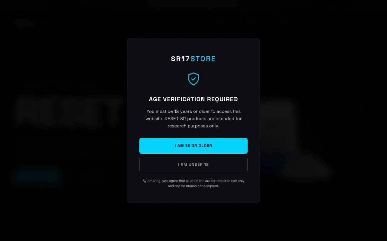 Screenshot of sr17shop.com