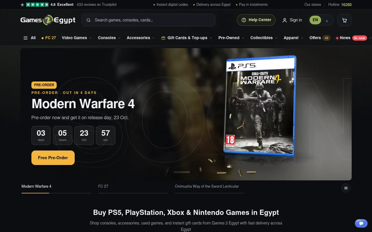 Screenshot of games2egypt.com