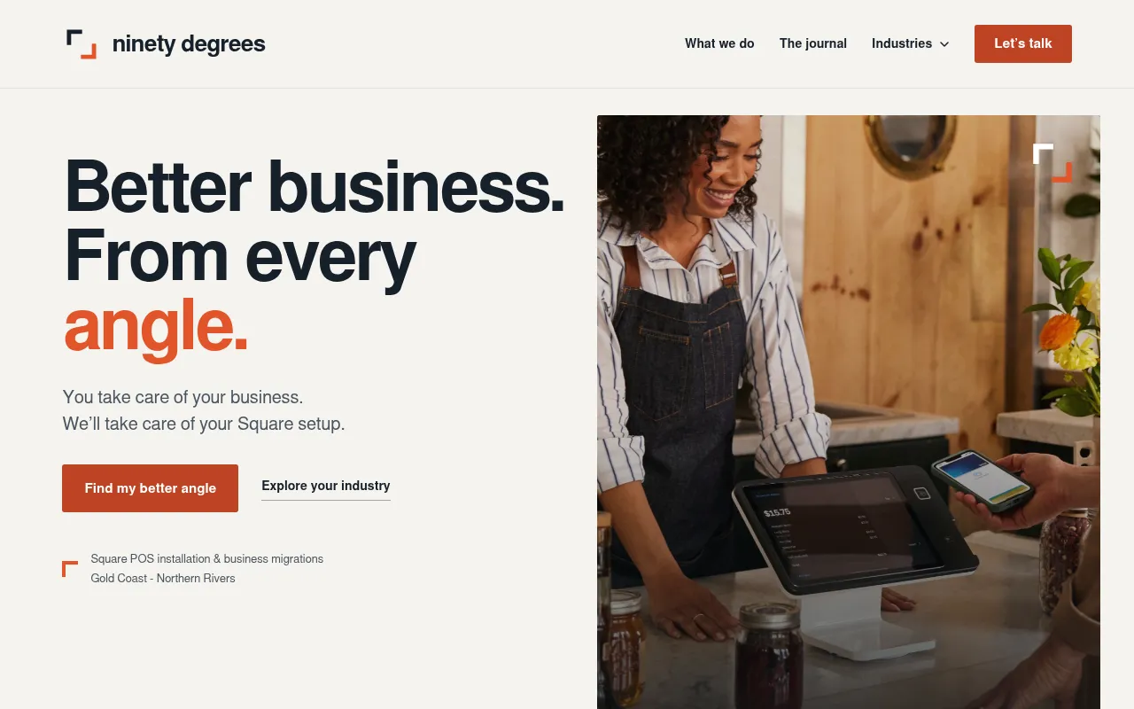 Screenshot of 90degrees.com.au