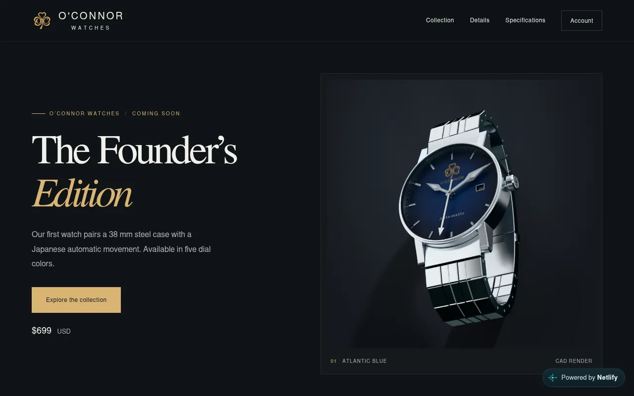 Screenshot of oconnorwatches.com