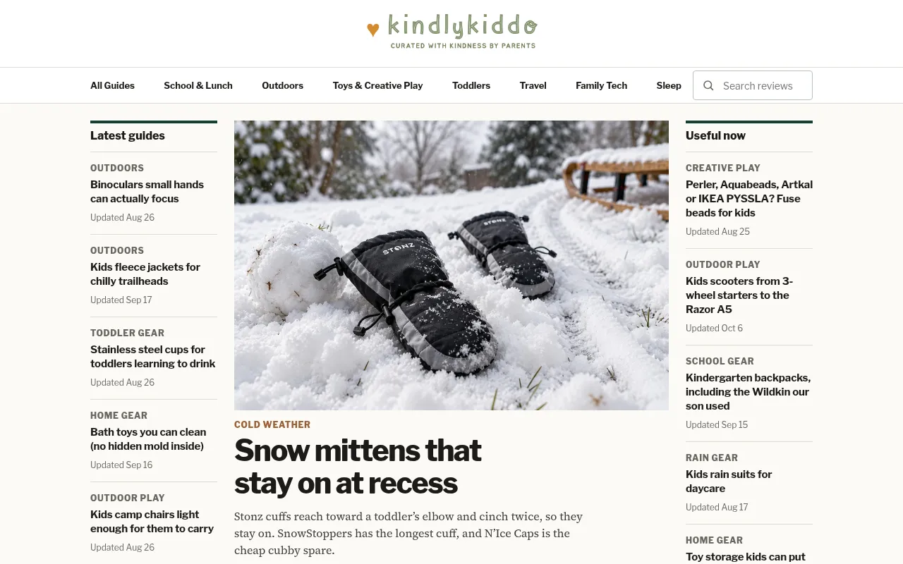 Screenshot of kindlykiddo.com