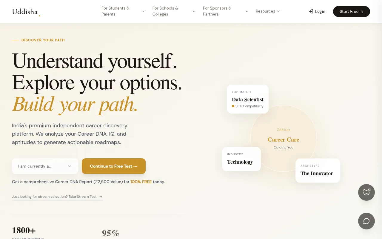 Screenshot of uddisha.com