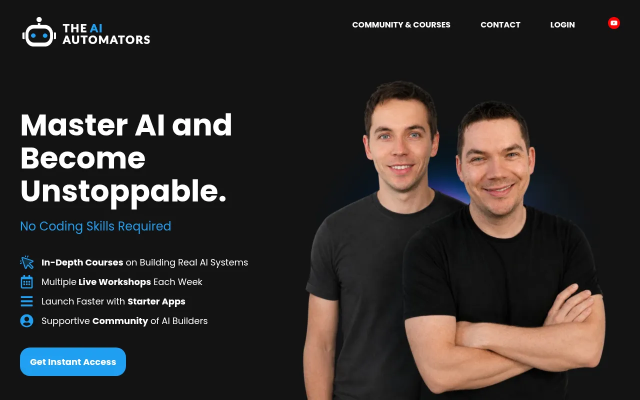 Screenshot of theaiautomators.com