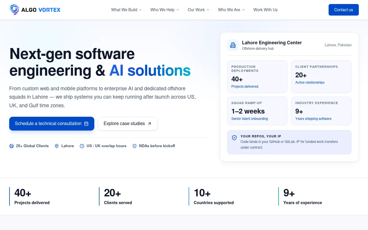 Screenshot of algovortex.co