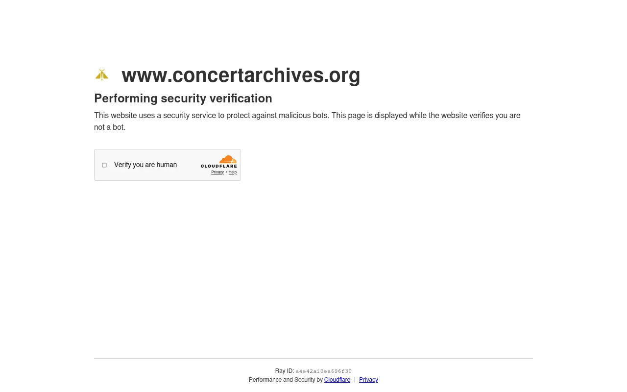Screenshot of concertarchives.org