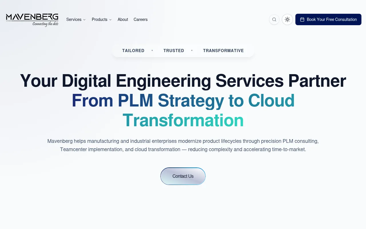 Screenshot of mavenberg.com