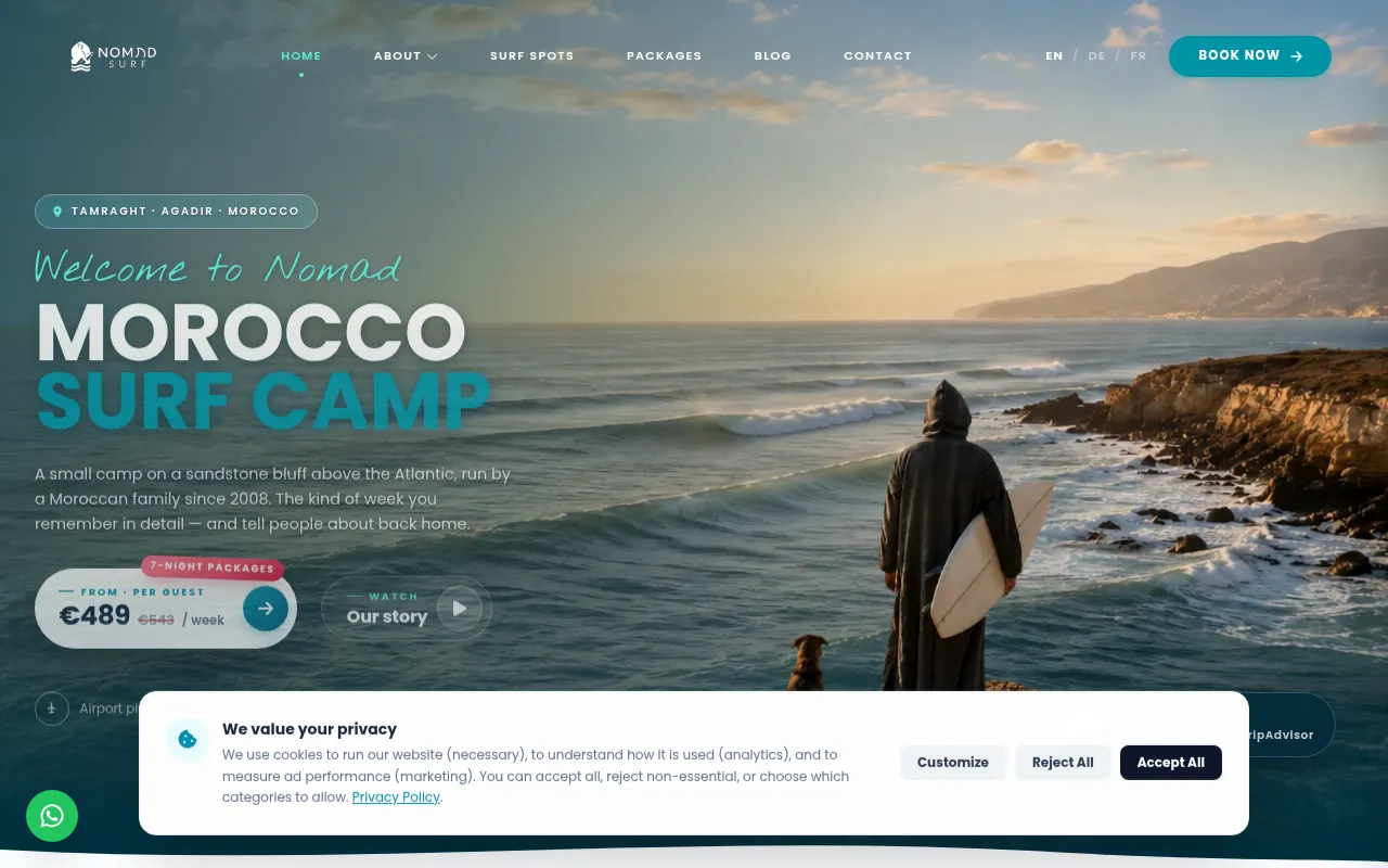 Screenshot of nomad.surf