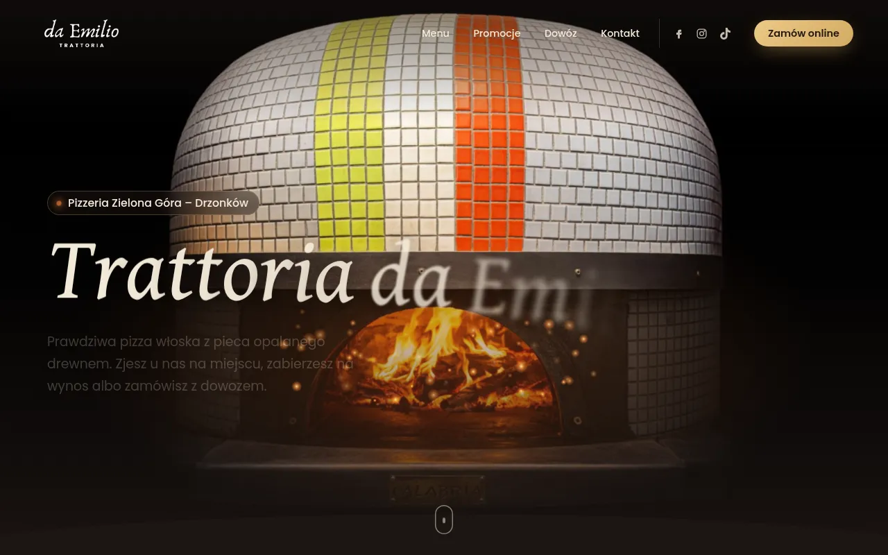 Screenshot of trattoriadaemilio.pl