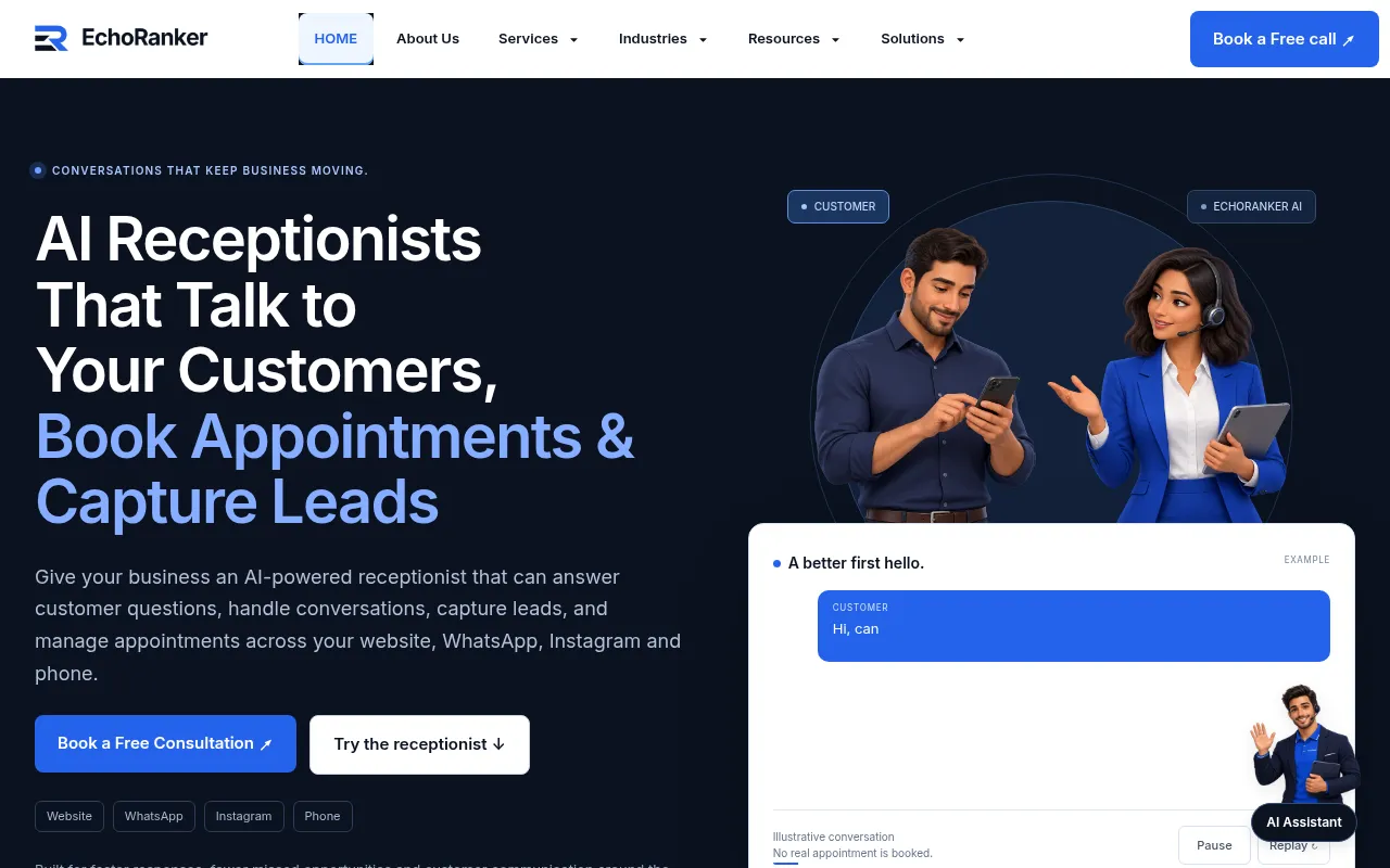 Screenshot of echoranker.com