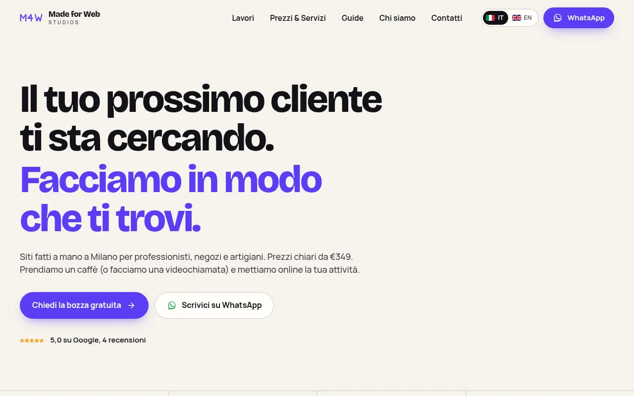 Screenshot of madeforwebstudios.com