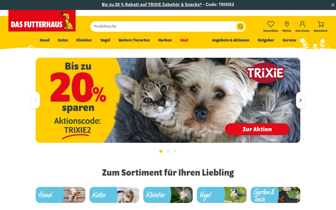 Screenshot of futterhaus.de