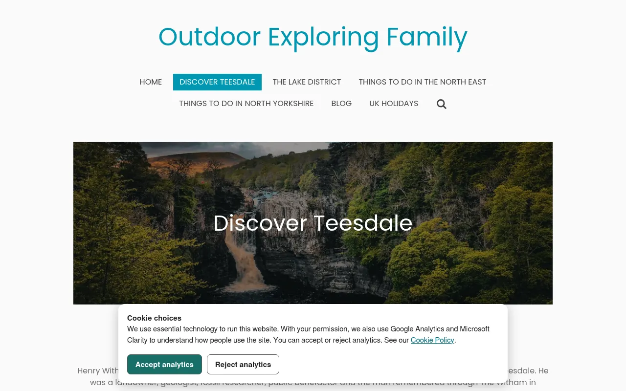 Screenshot of outdoorexploringfamily.com