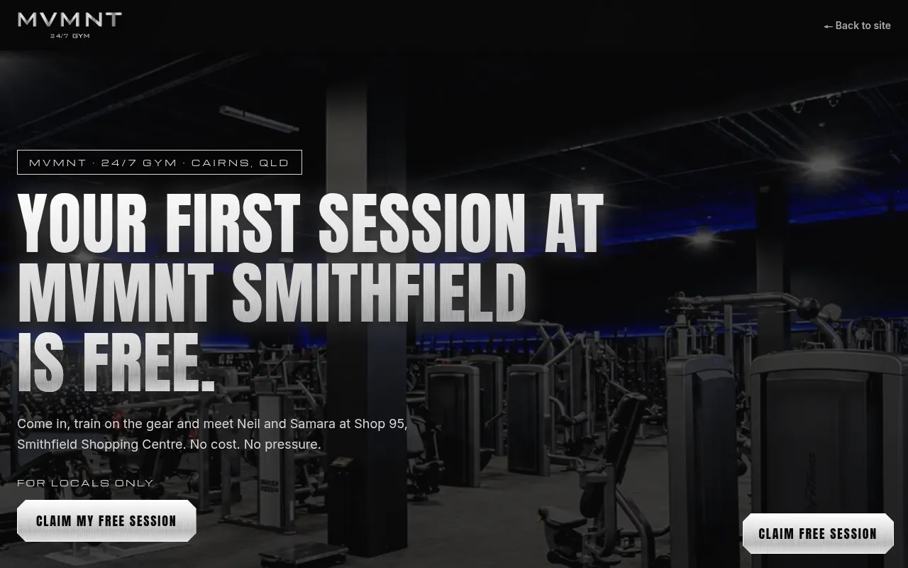 Screenshot of mvmntgyms.com