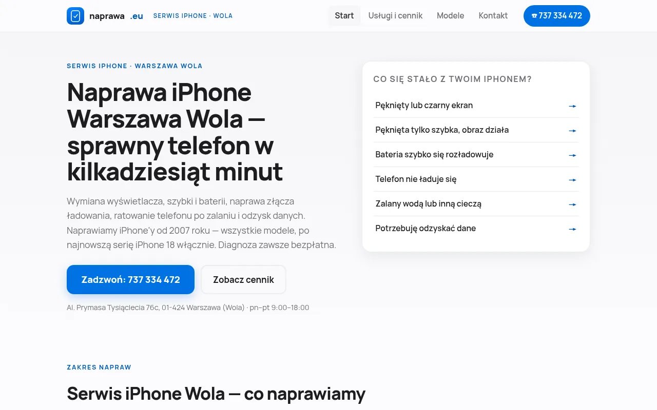 Screenshot of naprawa.eu