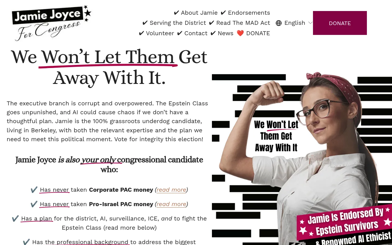 Screenshot of jamiejoyce.com