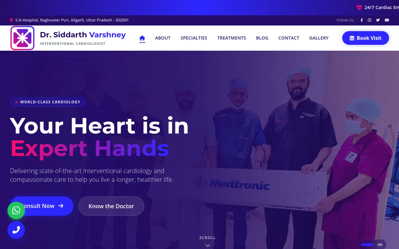 Screenshot of drsiddarthvarshney.com