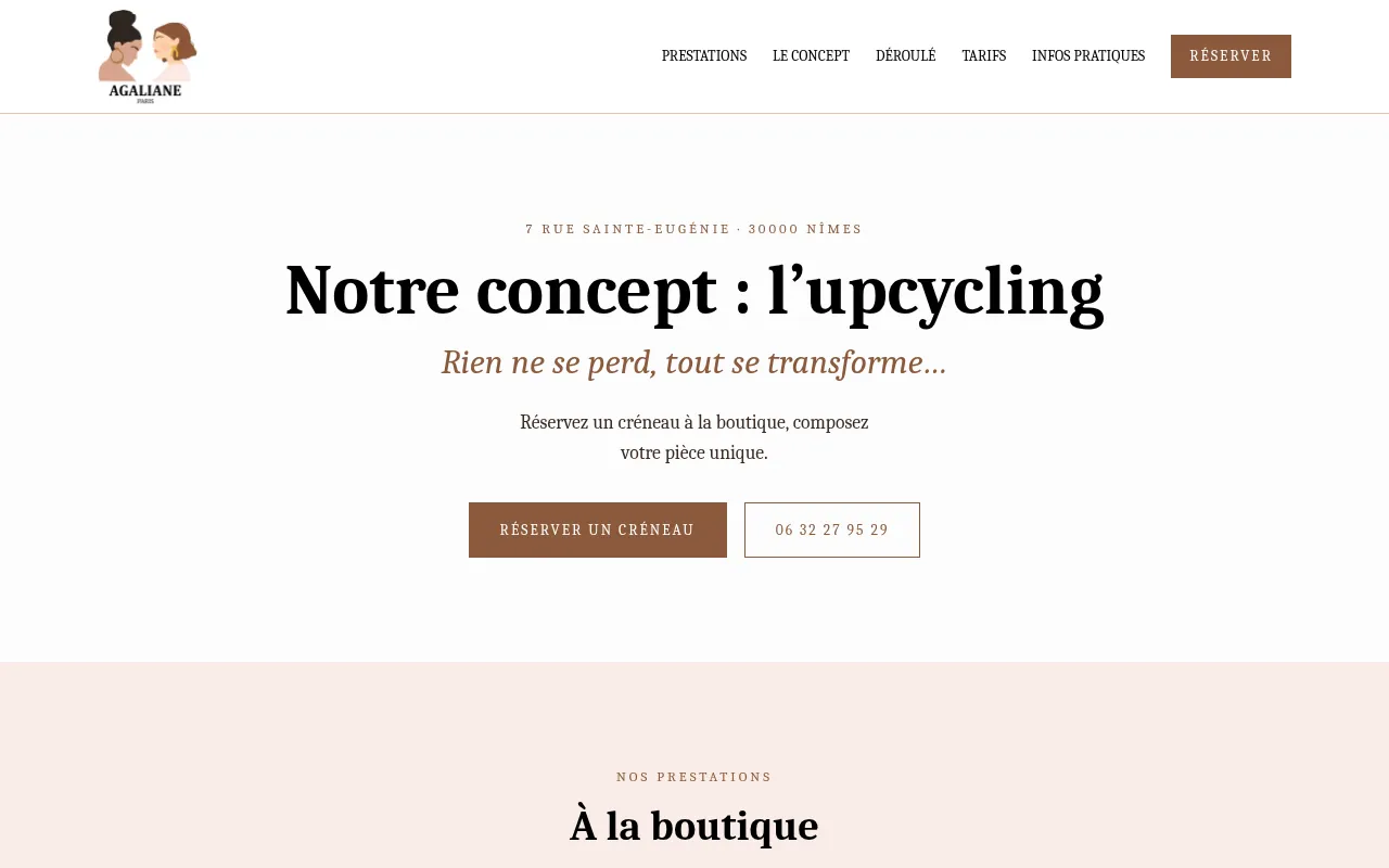 Screenshot of agaliane.fr