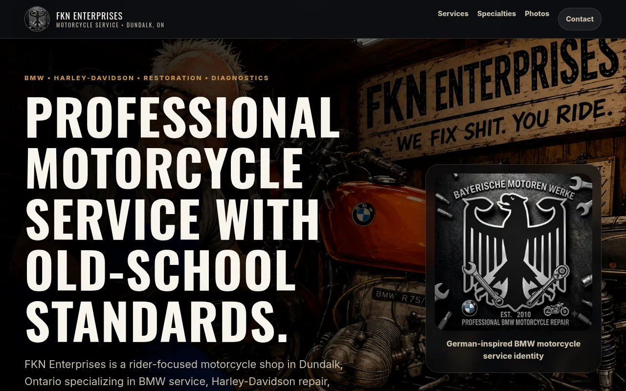Screenshot of fkn.ca