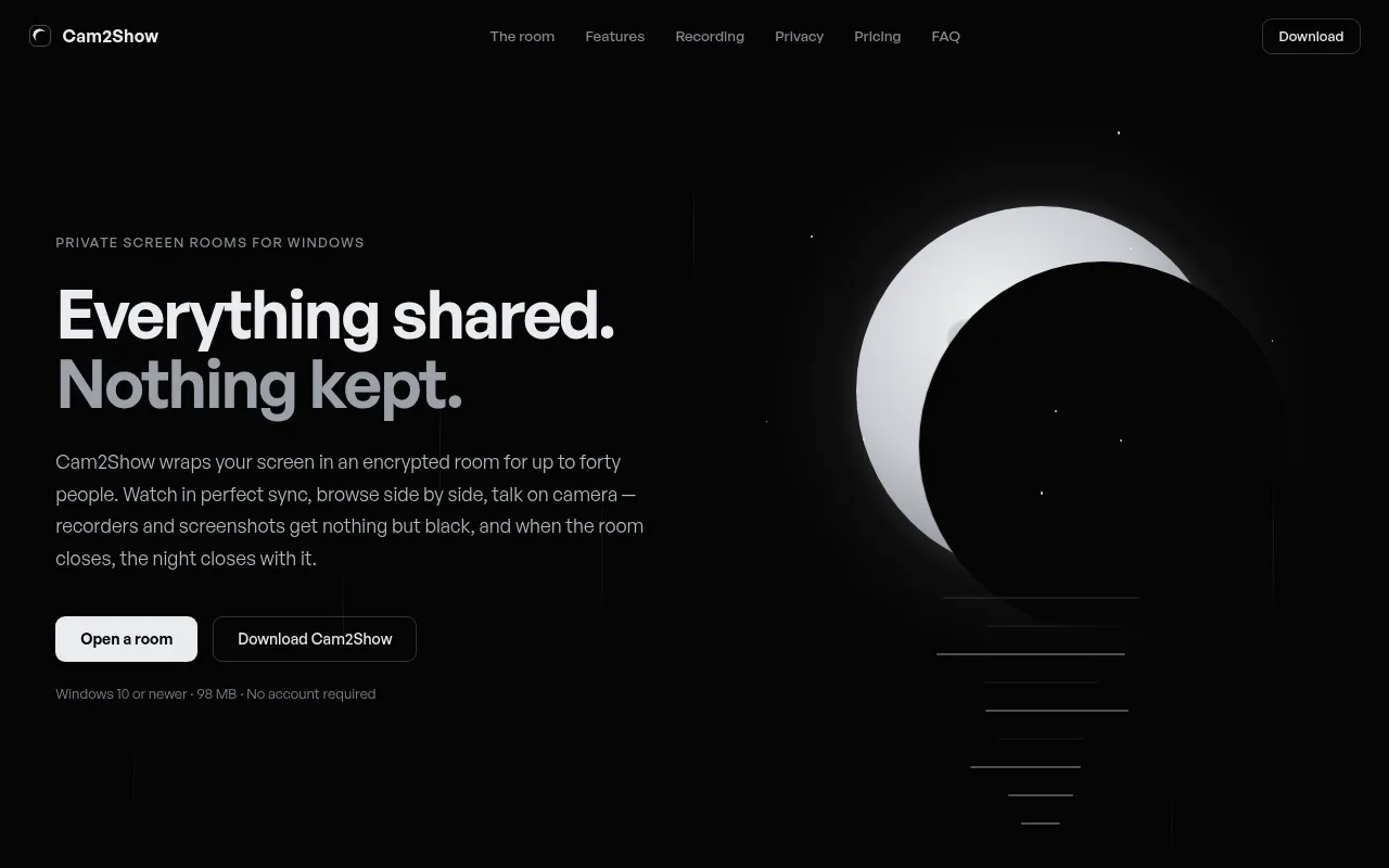 Screenshot of cam2show.com