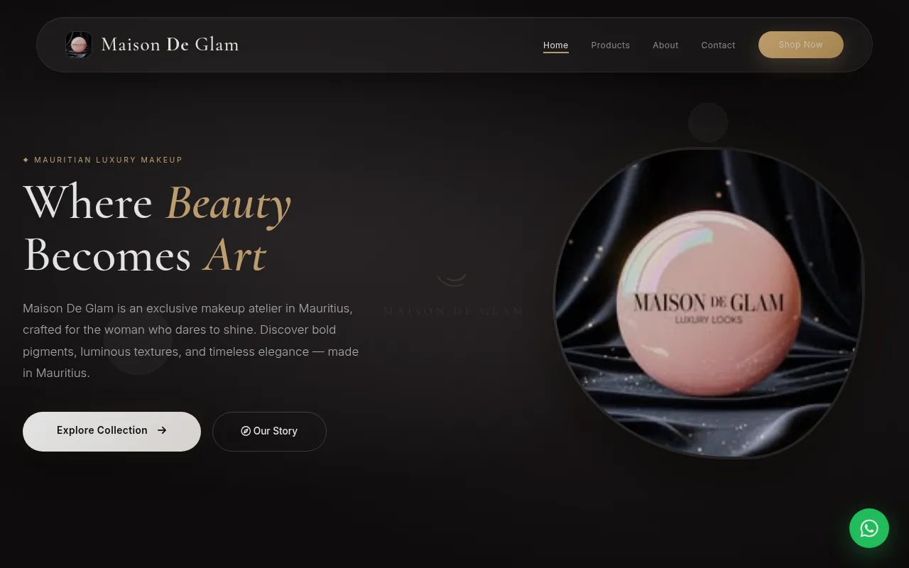 Screenshot of maisondeglam.com