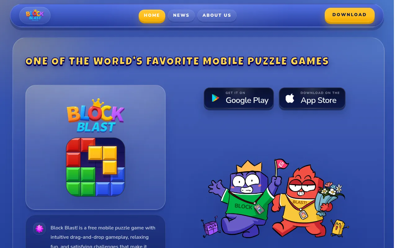 Screenshot of blockblast.com
