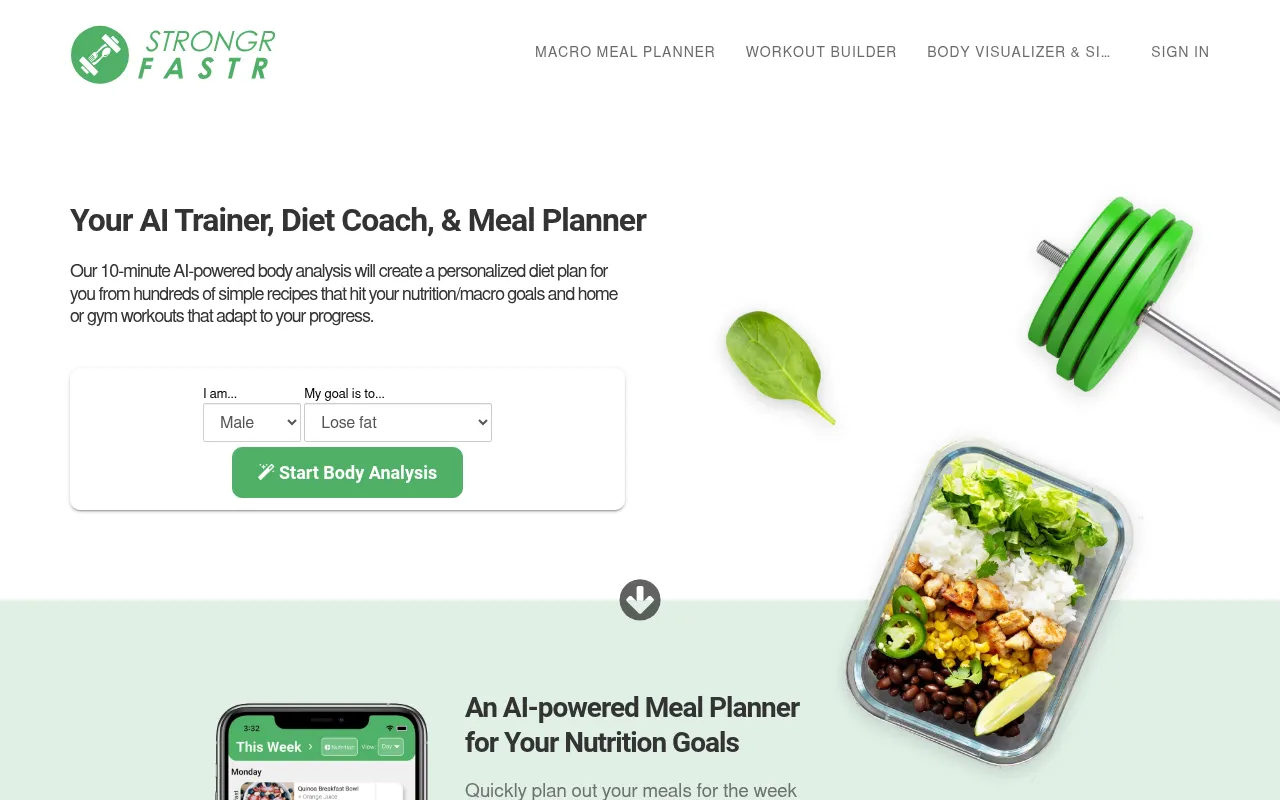 Screenshot of strongrfastr.com