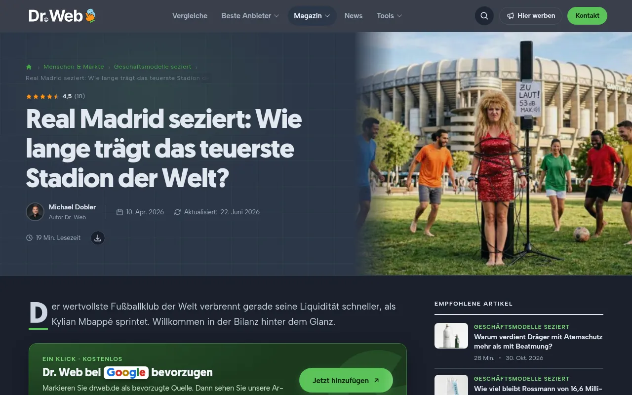 Screenshot of drweb.de