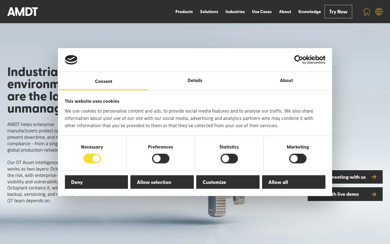 Screenshot of amdt.com