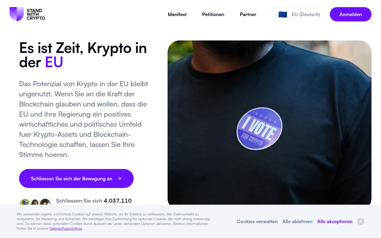 Screenshot of standwithcrypto.org