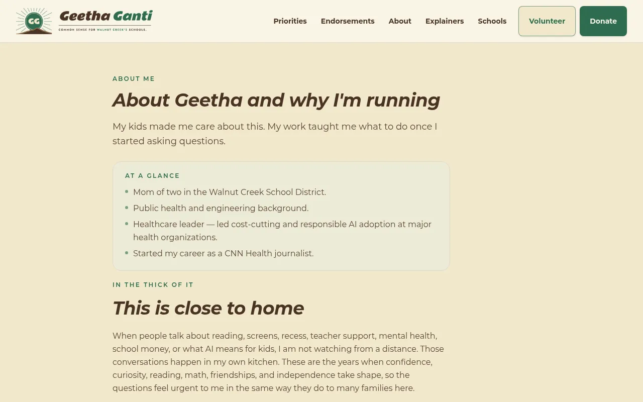 Screenshot of geethaganti.org