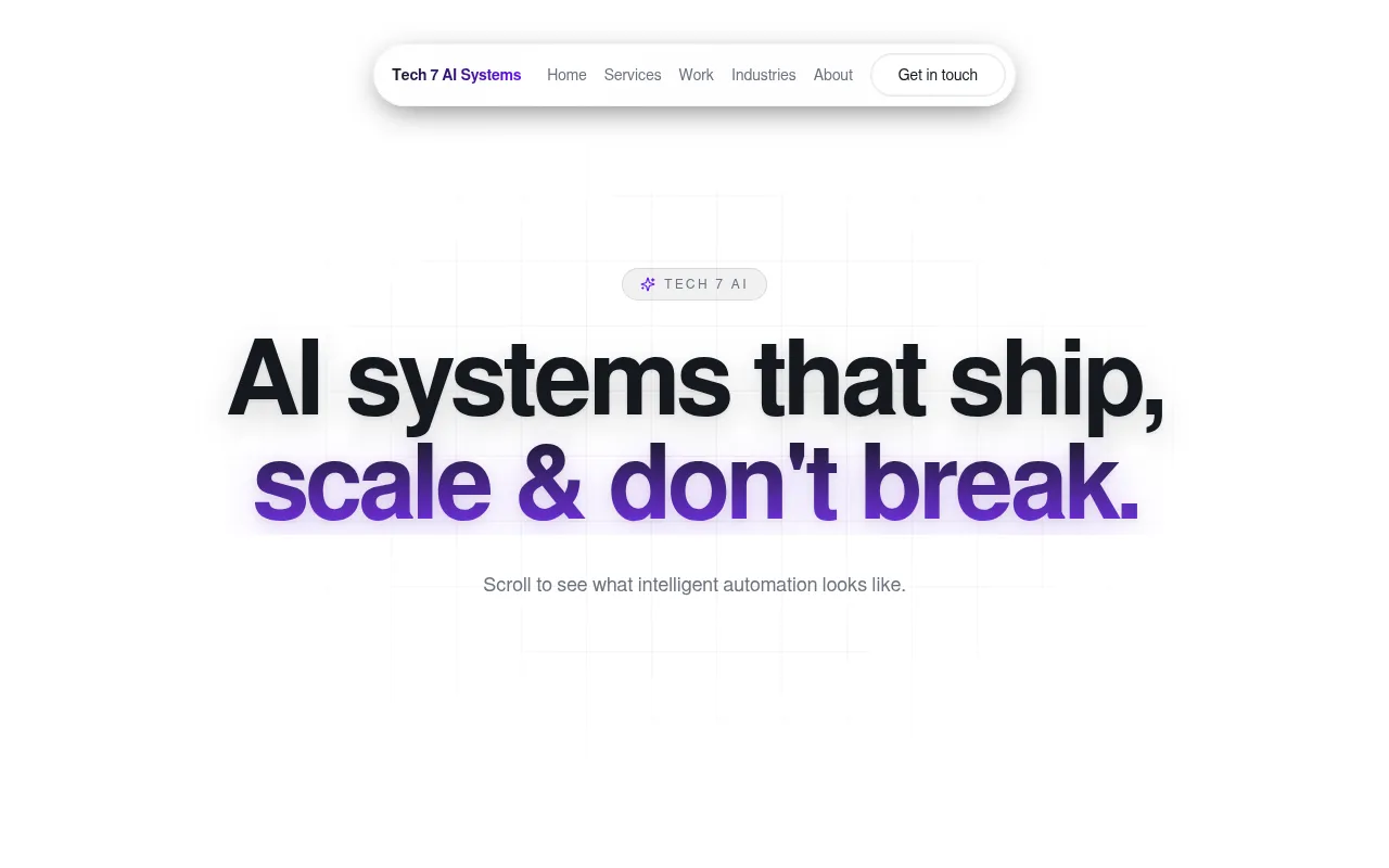 Screenshot of tech7ai.com