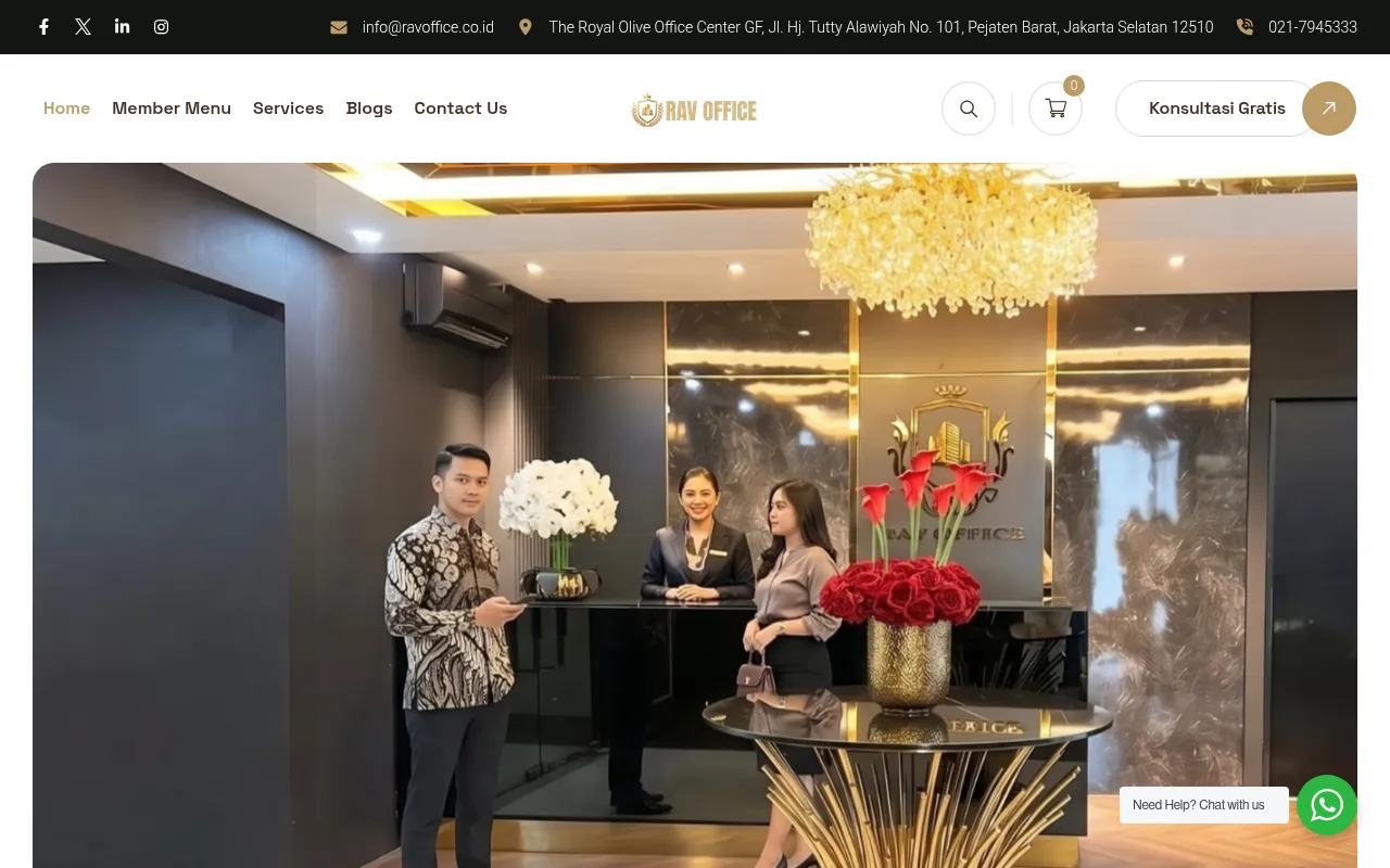 Screenshot of ravoffice.co.id