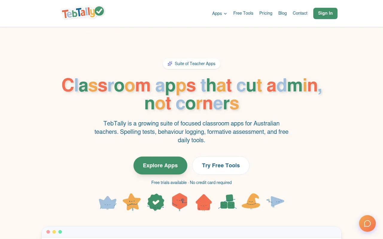 Screenshot of tebtally.com