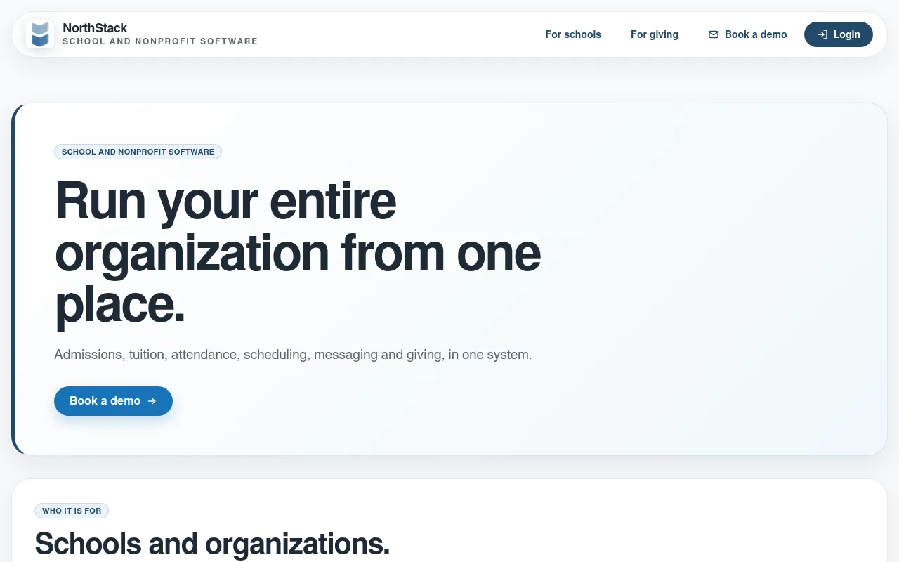 Screenshot of northstackapp.com