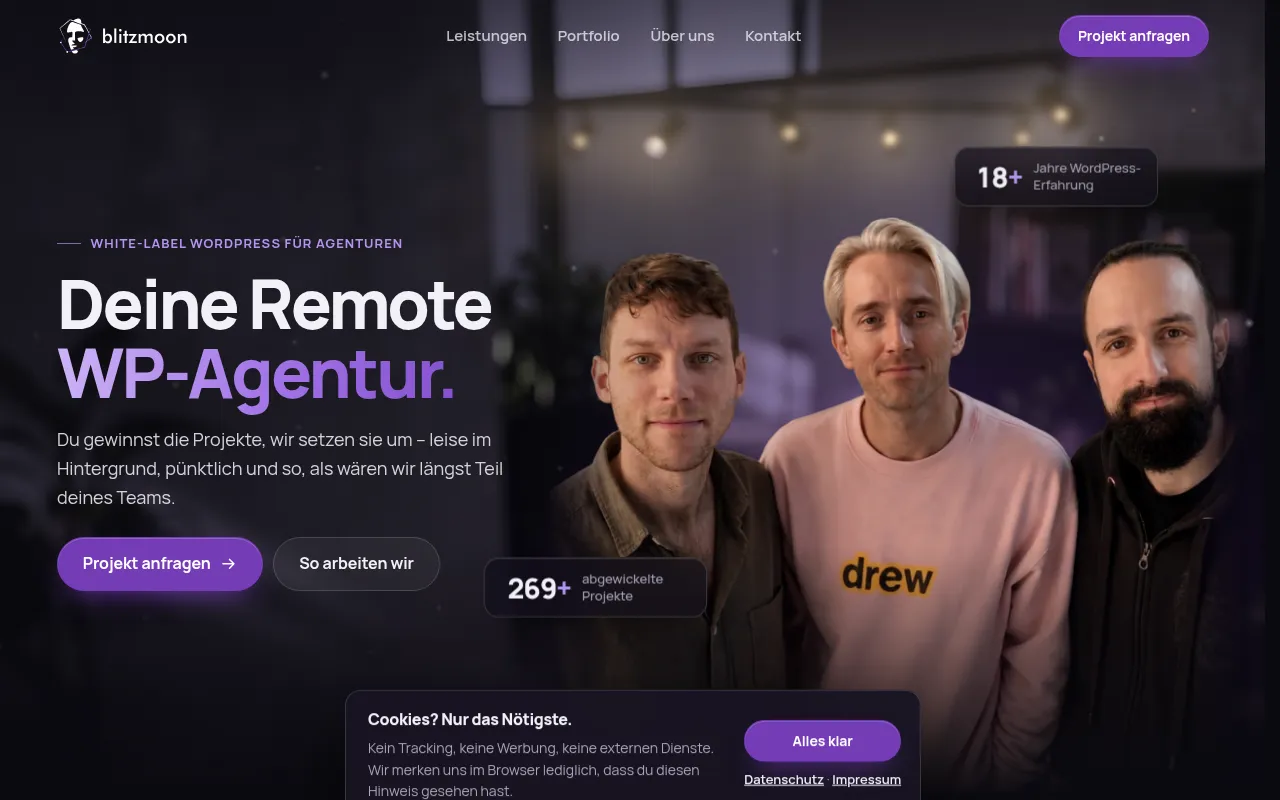 Screenshot of agentur.blitzmoon.com