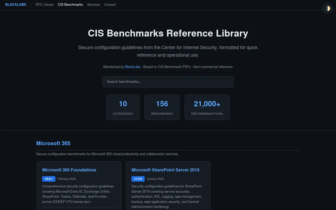 Screenshot of cis.blacklabs.team