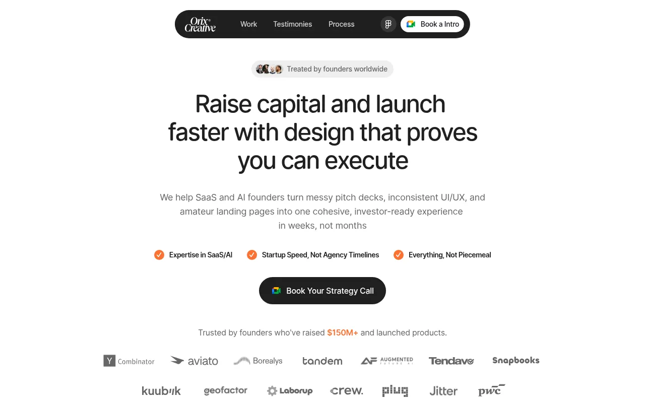 Screenshot of orixcreative.com