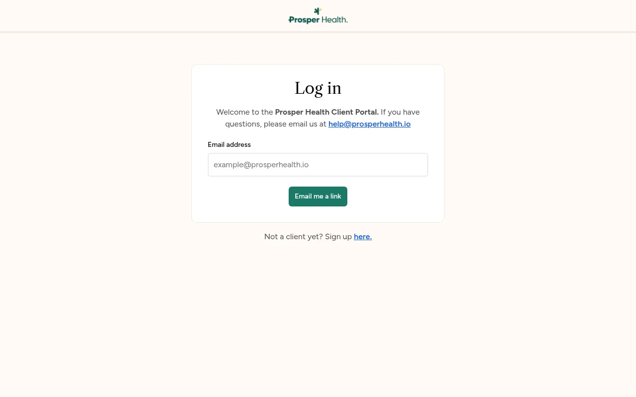Screenshot of app.prosperhealth.io