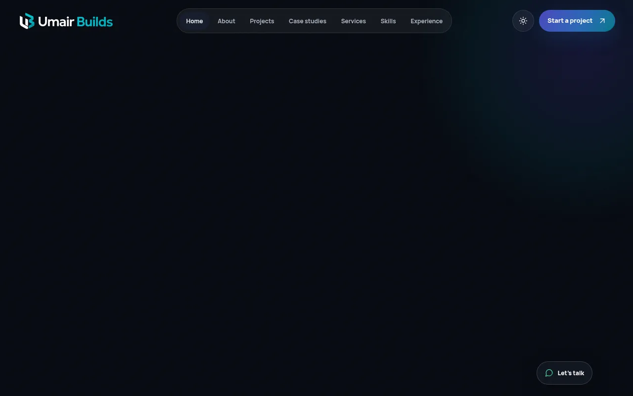 Screenshot of umair-builds.in