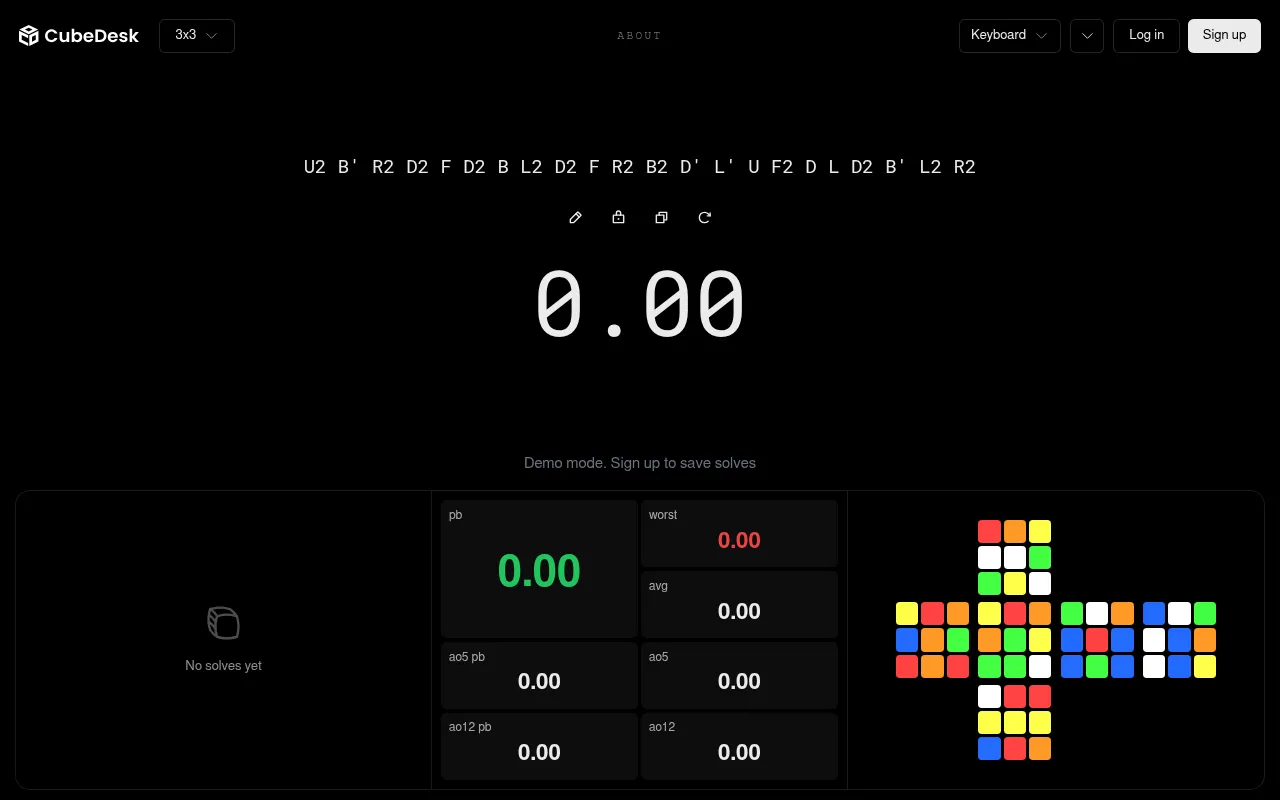 Screenshot of cubedesk.io