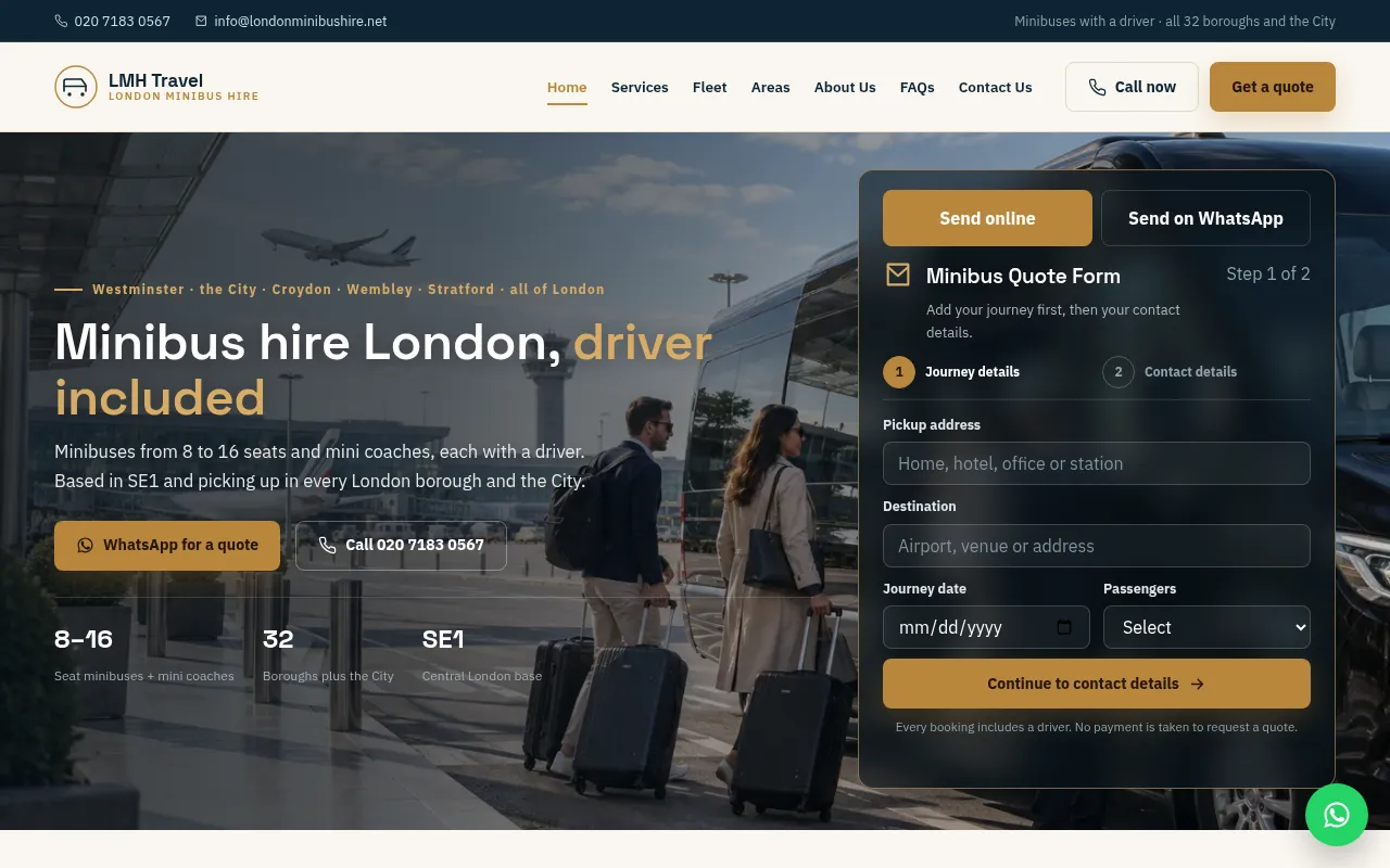 Screenshot of londonminibushire.net