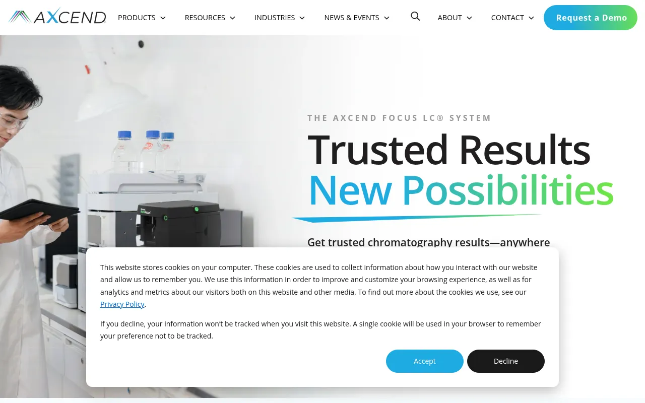 Screenshot of axcendcorp.com
