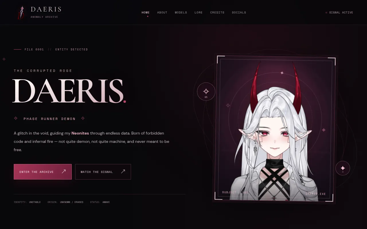 Screenshot of daeris.pages.dev