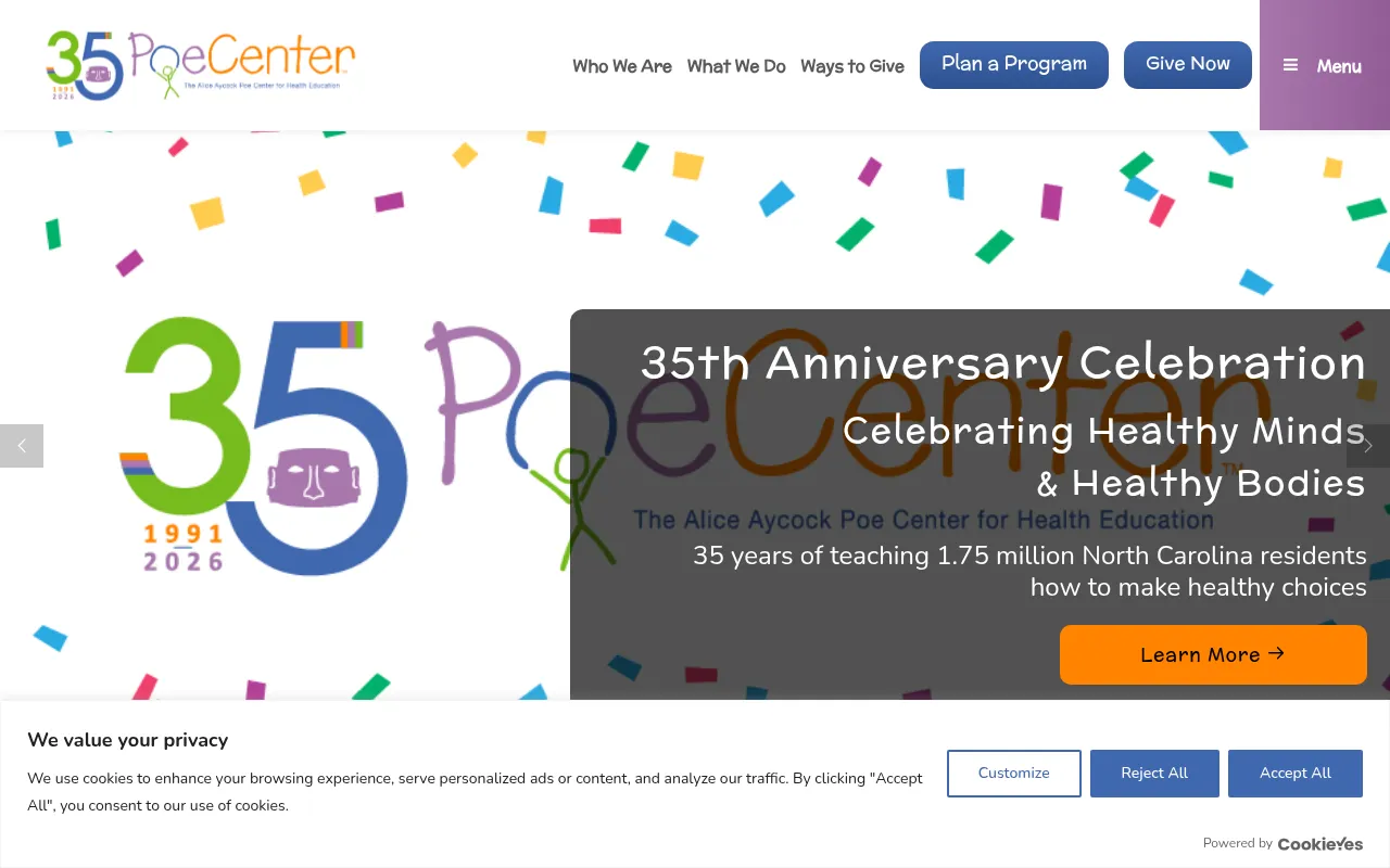 Screenshot of poehealth.org