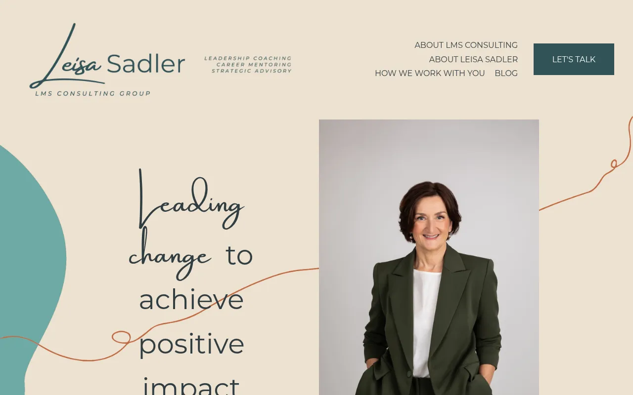 Screenshot of leisasadler.com