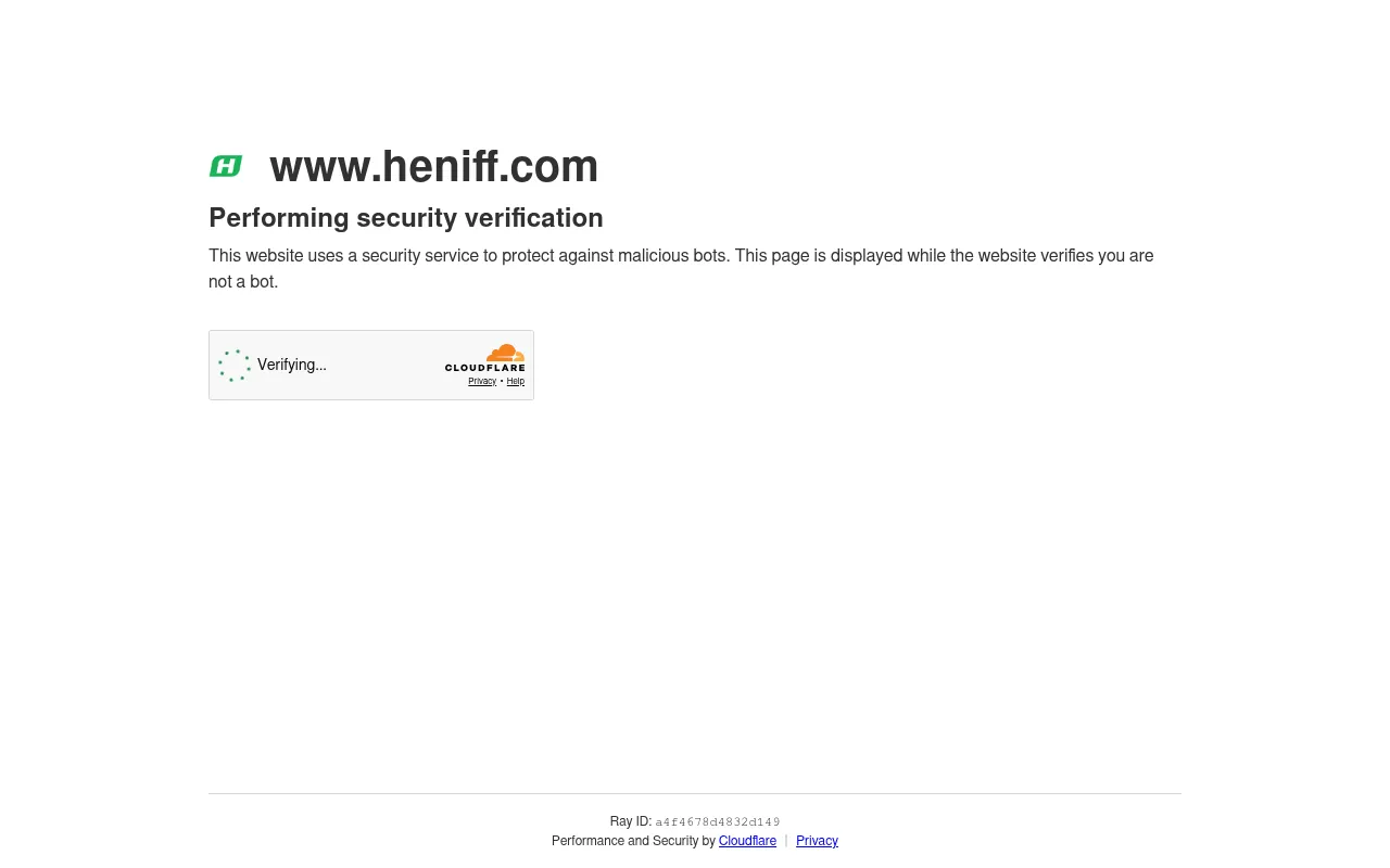 Screenshot of heniff.com